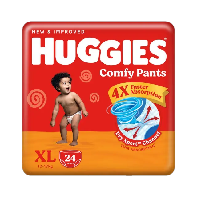 NEW & IMPROVED HUGGIES COMPY PANTS (MEDIUM)