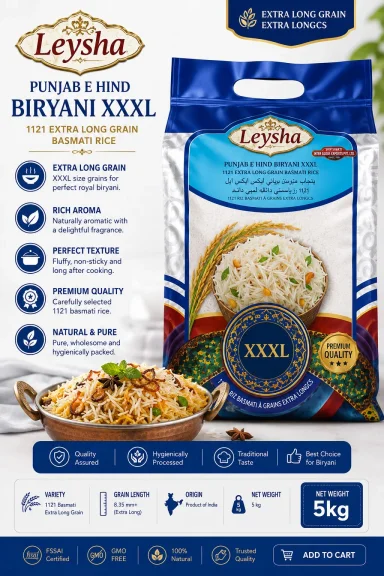 LEYSHA PUNJAB E HIND BIRYANI XXXL BASMATI RICE
