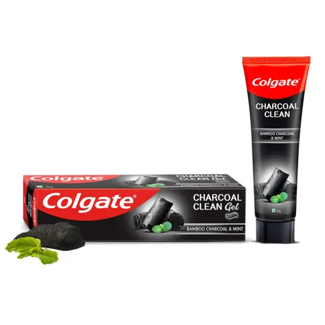 COLGATE CHARCOAL CLEAN GEL TOOTHPASTE BAMBOO CHARCOAL & MINT