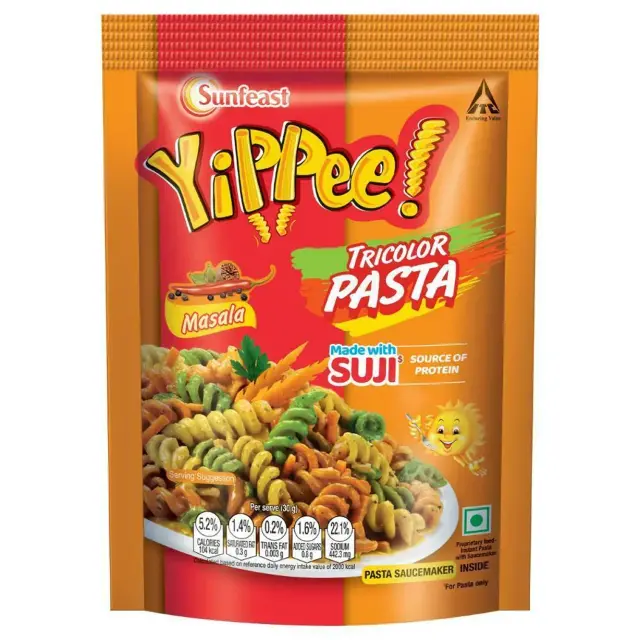 SUNFEAST YIPPEE TRICOLOUR PASTA MADE WITH SOOJI